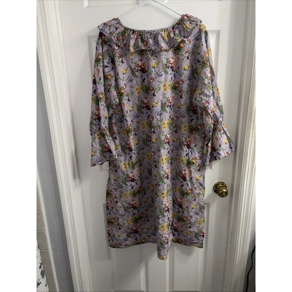 Hopeless Romantic Nightgown 1X/2X Cotton Victorian Ruffles Sleep Dress - Picture 8 of 9